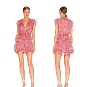 MISA Floral Ruffle Dress